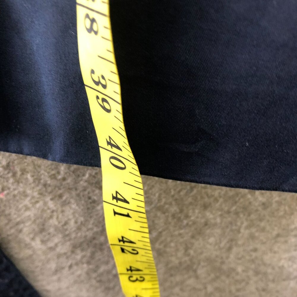 Uniqlo Belted Trench Coat Womens L Navy Blue Longline Buckle Double Breasted - Picture 6 of 8